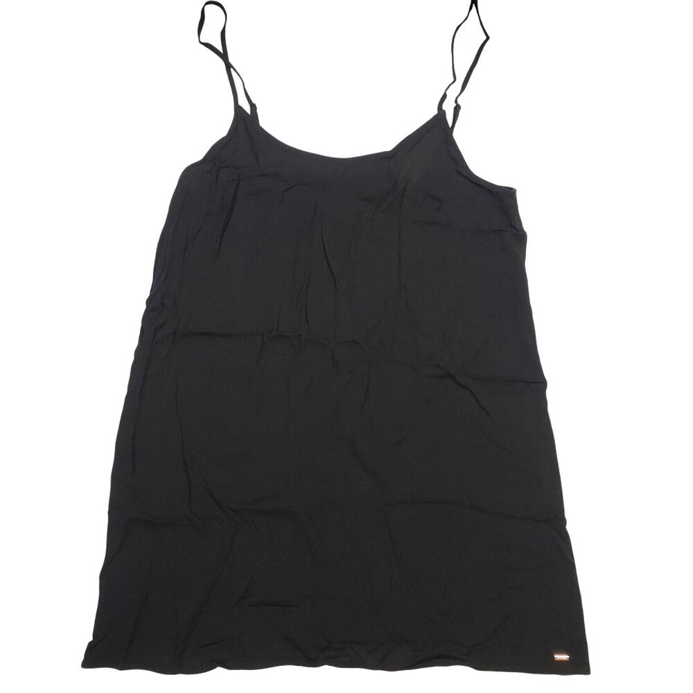 Victorias Secret Pink Black Adjustable Spaghetti Strap Slip Dress Lined Casual W
